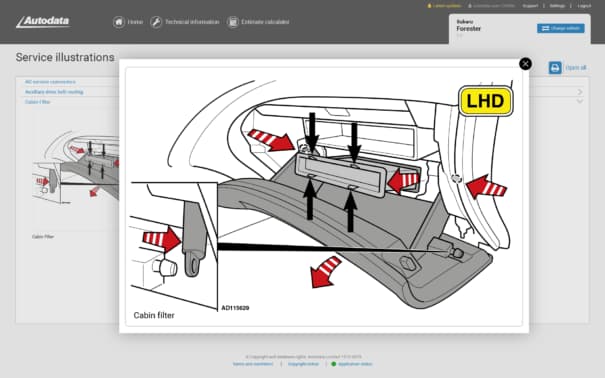 Service Illustrations & Filter Guides