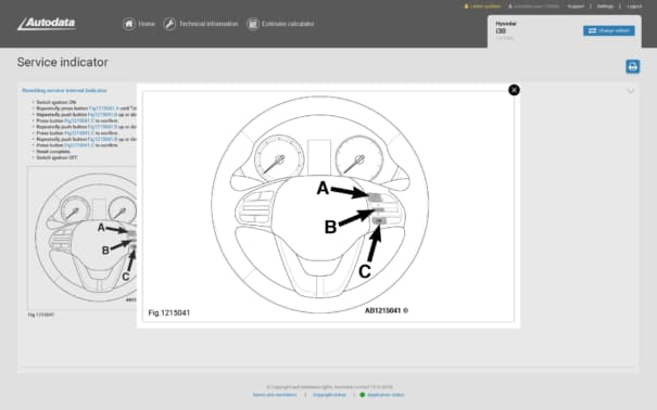 Service Interval Indicator Reset Procedure